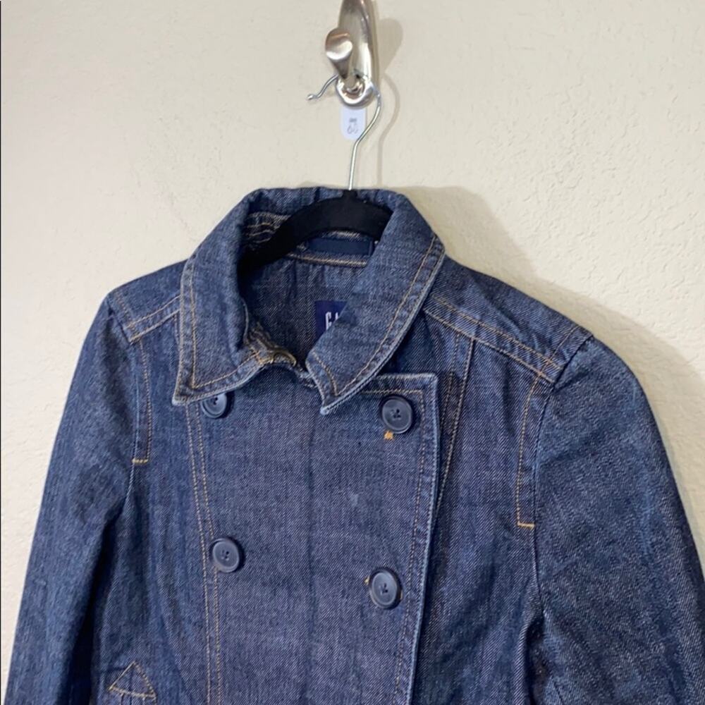 Gap Double Breasted Denim Jean Jacket - Picture 3 of 12